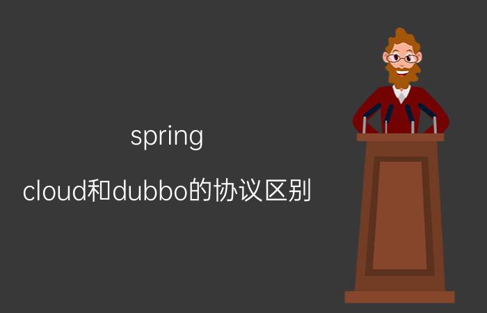 spring cloud和dubbo的协议区别 dubbo和eureka的区别？